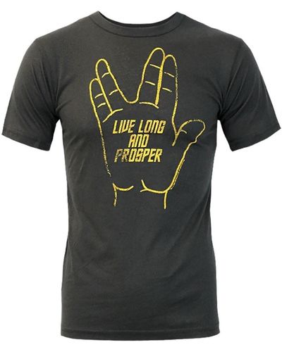 Junk Food T-shirt Live Long And Prosper - Noir
