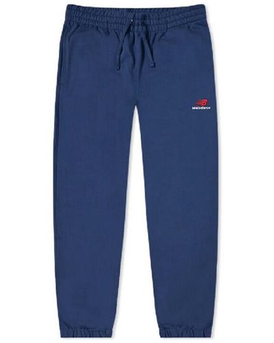 New Balance Pantalon Pantalon de survêtement Uni-ssentials French Ter - Bleu