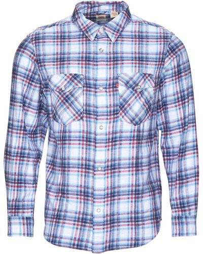 Levi's Chemise RELAXED FIT WESTERN - Bleu