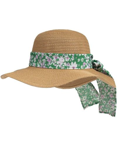 Isotoner Chapeau Chapeau foulard fleurs - Vert