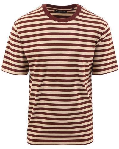 Marc O' Polo T-shirt T-Shirt Rayures Marron