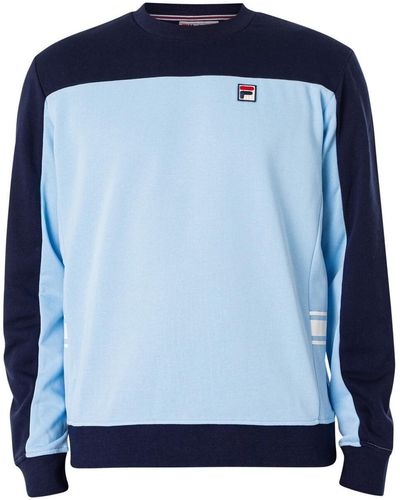 Fila Sweat-shirt Sweat-shirt color block mat - Bleu