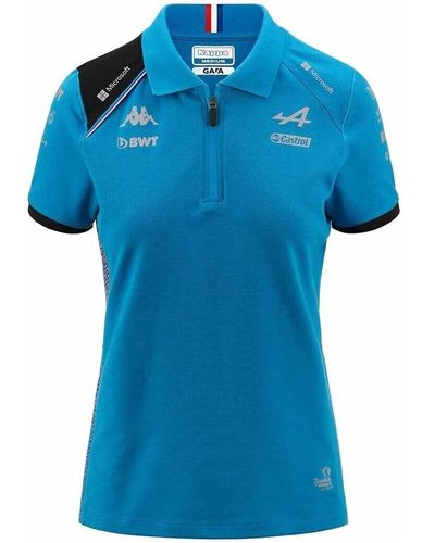 Kappa T-shirt Polo Acrew BWT Alpine F1 Team 2023 Bleu