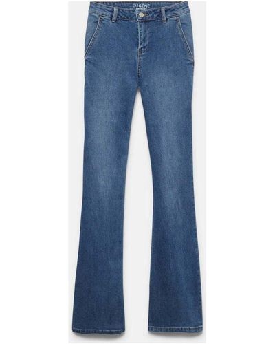 Promod Jeans Jean flare EUGENE - Bleu