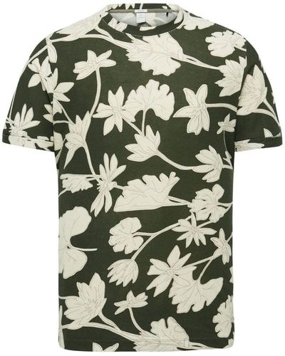 Cast Iron T-shirt T-Shirt Fleurs Vert Foncé