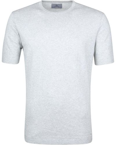Suitable T-shirt Prestige T-shirt Tricoté Gris - Blanc
