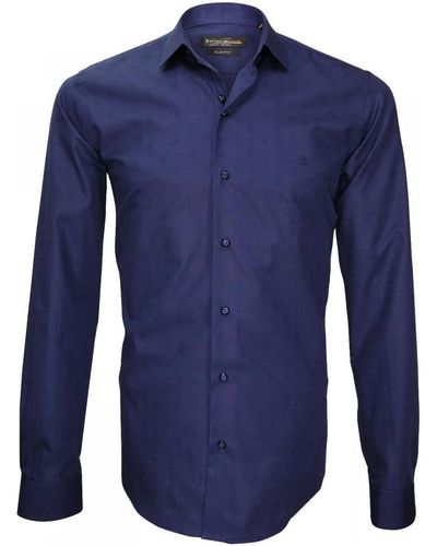 Emporio Balzani Chemise chemise popeline armuree tiberio bleu