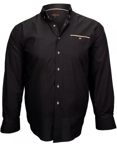 Doublissimo Chemise chemise tissu oxford london noir