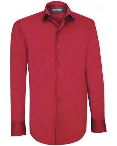 Emporio Balzani Chemise chemise fashion loris bordeaux - Rouge