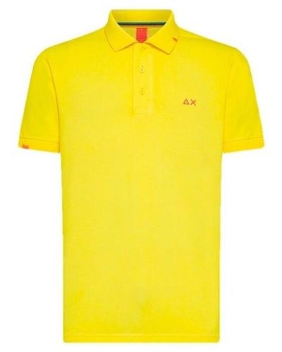 Sun 68 T-shirt Polo jaune teint spcial