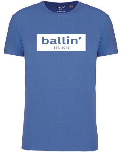 Ballin Est. 2013 T-shirt Cut Out Logo Shirt - Bleu