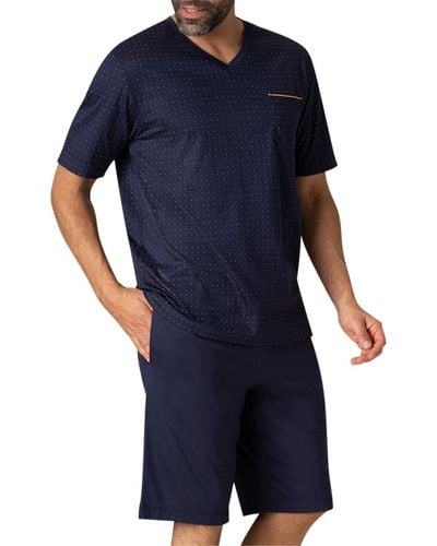 EMINENCE Pyjamas / Chemises de nuit Pyjama court coton à pois - Bleu