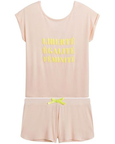 Pommpoire Pyjamas / Chemises de nuit Top short poudre Libre - Rose