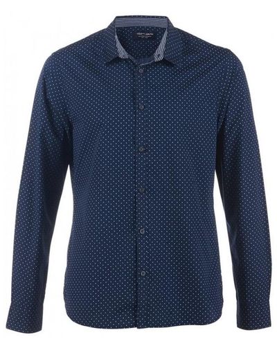Teddy Smith Chemise CHEMISE MANCHES LONGUES C-PETER - TOTAL NAVY - M - Bleu