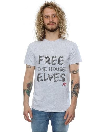 Harry Potter T-shirt Dobby Free The House Elves - Bleu