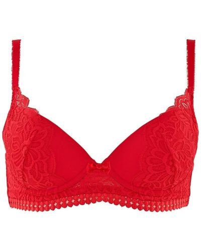 Pommpoire Rembourrés Soutien-gorge ampliforme coque moulée Sabre - Rouge