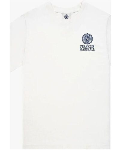 Franklin & Marshall T-shirt JM3012.1000P01-011 OFF WHITE - Blanc