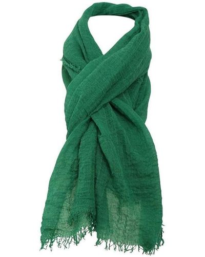 Chapeau-Tendance Echarpe Cheche froissé uni écharpe foulard - Vert
