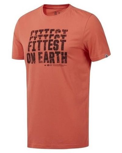 Reebok T-shirt RC Fittest ON Earth - Rouge