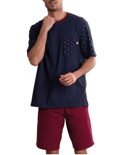 EMINENCE Pyjamas / Chemises de nuit Pyjama court coton made in France - Bleu