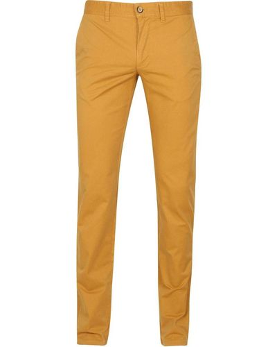 Suitable Pantalon Chino Sartre 3467 Jaune - Orange