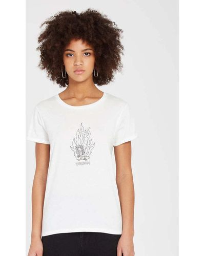 Volcom T-shirt Camiseta Chica Radical Daze - Star White - Blanc