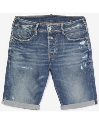 Le Temps Des Cerises Short Bermuda laredo en jeans bleu foncé destroy