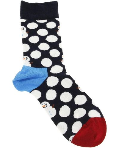 Happy Socks Chaussettes Pack big dot snowman gift box - Bleu