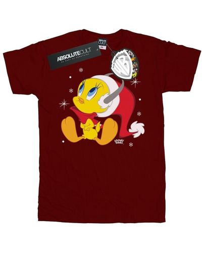 Dessins Animés T-shirt Christmas Tweety - Rouge