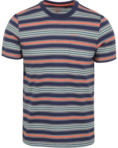 new zealand auckland T-shirt NZA Polo Little Slate Stripes Bleu