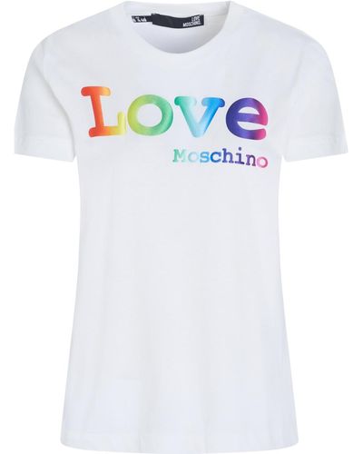 Love Moschino T-shirt Haut - Blanc