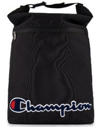 Champion Sacoche Sac à dos à bord supérieur repliable et logo - Noir