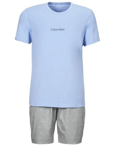 Calvin Klein Pyjamas / Chemises de nuit S/S SHORT SET - Bleu