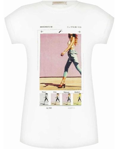 Rinascimento T-shirt T-Shirt Rétro CFC0108791003 - Blanc
