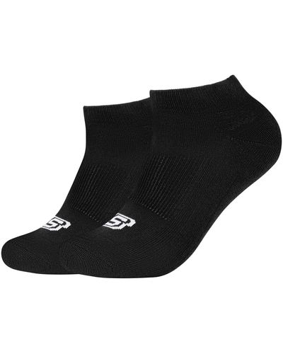 Skechers Chaussettes 2PPK Basic Cushioned Sneaker Socks - Noir