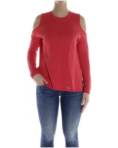 Guess Pull Pull Femme ajouré Romina Rose - Rouge