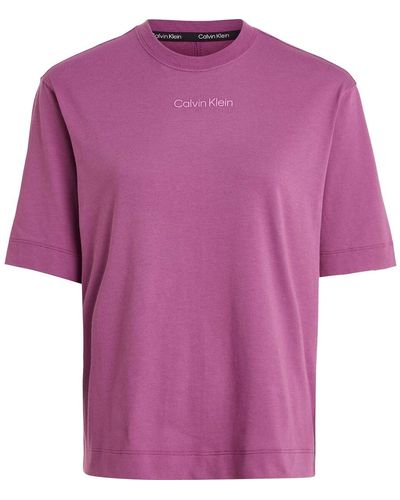 Calvin Klein T-shirt Pw - Ss T-Shirt(Rel - Violet