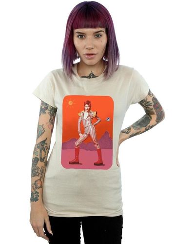 David Bowie T-shirt On Mars - Rouge