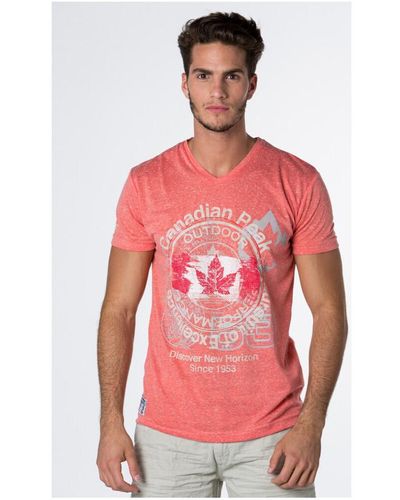 T-shirts Rouge Canadian Peak pour homme | Lyst