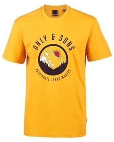 Only & Sons T-shirt TEE-SHIRT ONLY JAUNE - MANGO MOJITO - XL