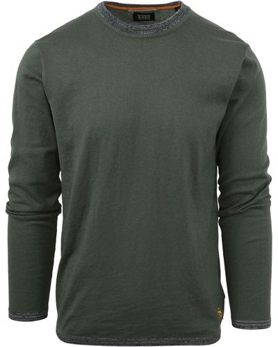 Scotch & Soda Sweat-shirt Pull Laine Mélangé Vert Foncé