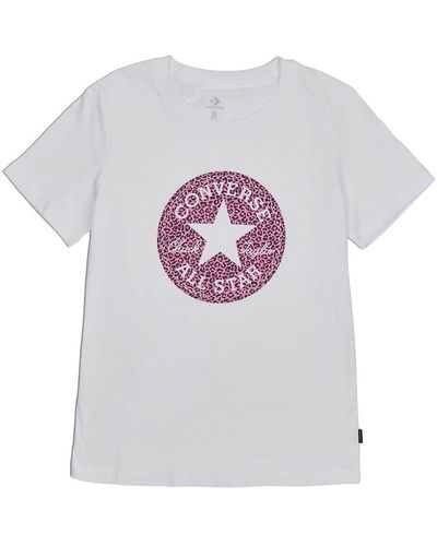Converse T-shirt Chuck Taylor All Star Leopard Patch Tee - Gris
