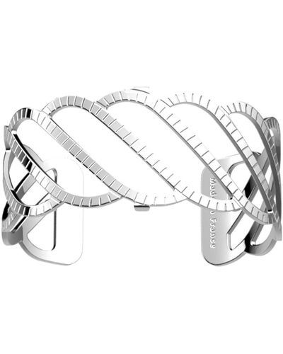Les Georgettes Bracelets Jonc torsade 25 mm argenté - Métallisé