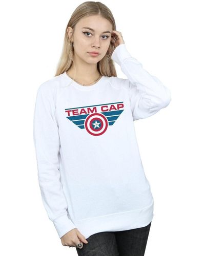 Marvel Sweat-shirt Captain America Civil War Team Cap - Blanc