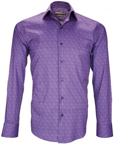 Emporio Balzani Chemise chemise stretch benedetto violet