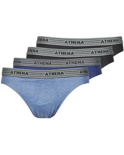 Athena Slips BASIC COTON X4 - Noir