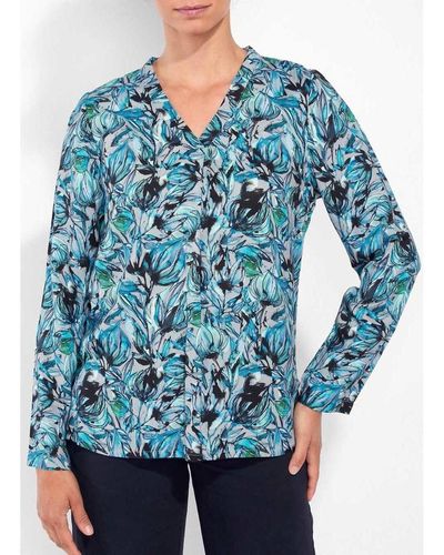 La Fiancee Du Mekong Blouses Top fluide AWARA - Bleu