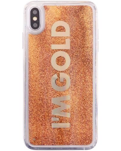 Les Benjamins Housse portable Couverture Im Gold iPhone XS X Gold BENBJ - Orange