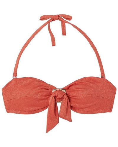 Pommpoire Maillots de bain Haut de maillot de bain bandeau orange Maui - Rouge