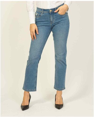 Yes-Zee Jeans Jean en coton avec 5 poches - Bleu